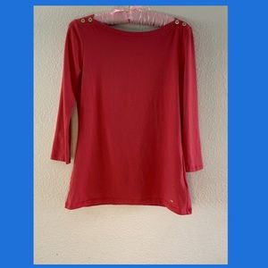 Tommy Hilfiger | Boatneck 3/4 Length | Red | S/P